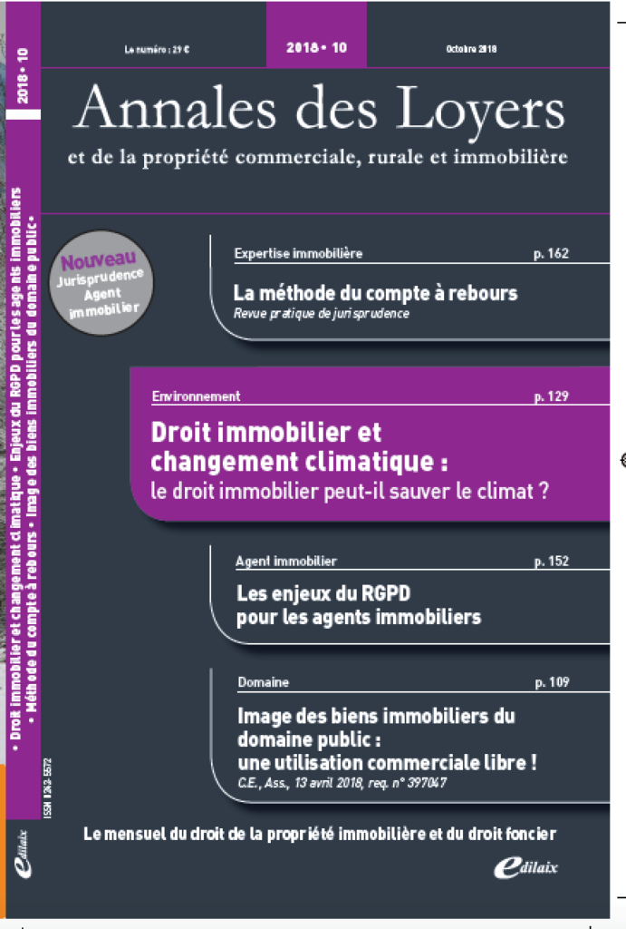 LA METHODE DU COMPTE A REBOURS : PLAIDOYER POUR UN EMPLOI APPROPRIE, RAISONNE ET DECOMPLEXE DE LA METHODE D'EVALUATION PAR LE COMPTE A REBOURS (OU BUDGET PROMOTEUR). REVUE PRATIQUE DE JURISPRUDENCE (ANNALES DES LOYERS)