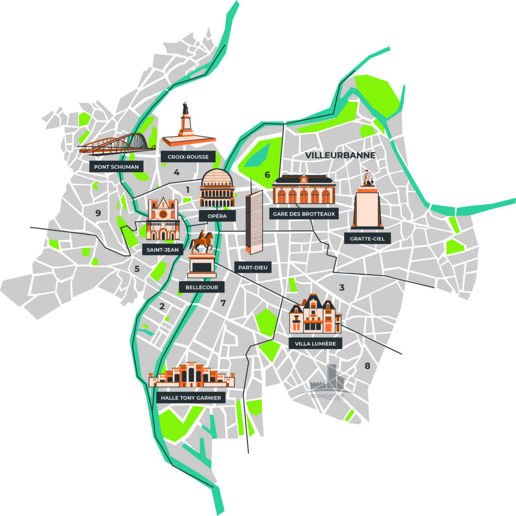 Cartographie des valeurs locatives commerce : marché et fixations judiciaires, Métropole de Lyon et autres juridictions régionales - Cabinet IFC EXPERTISE FAVRE-REGUILLON, experts en baux commerciaux