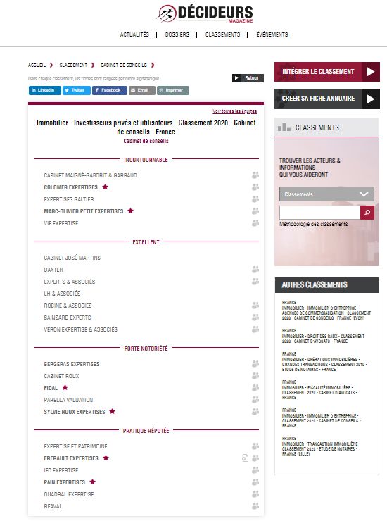 le-cabinet-ifc-expertise-expert-immobilier-foncier-commerce-classé-magasine-decideurs-au niveau-national