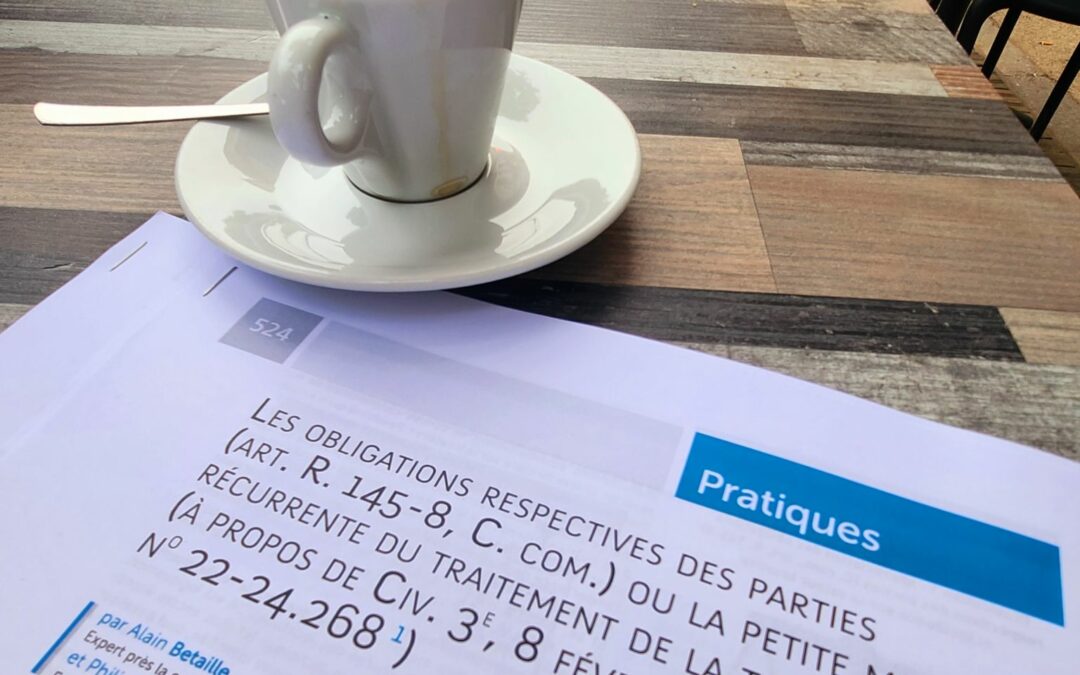 NOUVELLE ETUDE AJDI DALLOZ DE NOTRE CABINET SUR LE THEME DU TRAITEMENT DE LA TAXE FONCIERE EN MATIERE DE VALEUR LOCATIVE