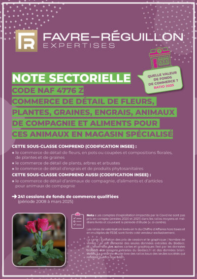 Notes sectorielle_comment évaluer un fonds de commerce de fleuriste
