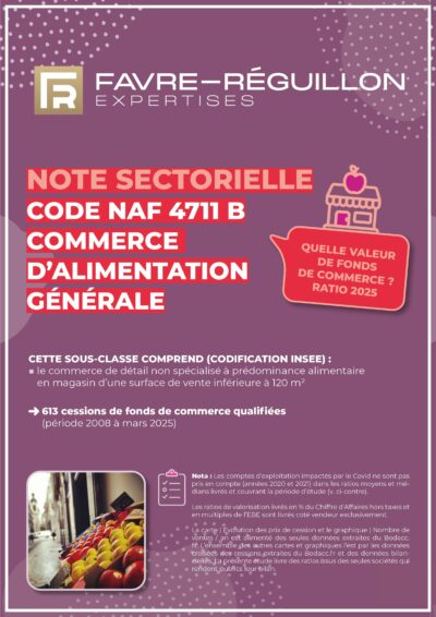 Page Presentation Notes sectorielles_Epicerie cabinet favre reguillon expertise