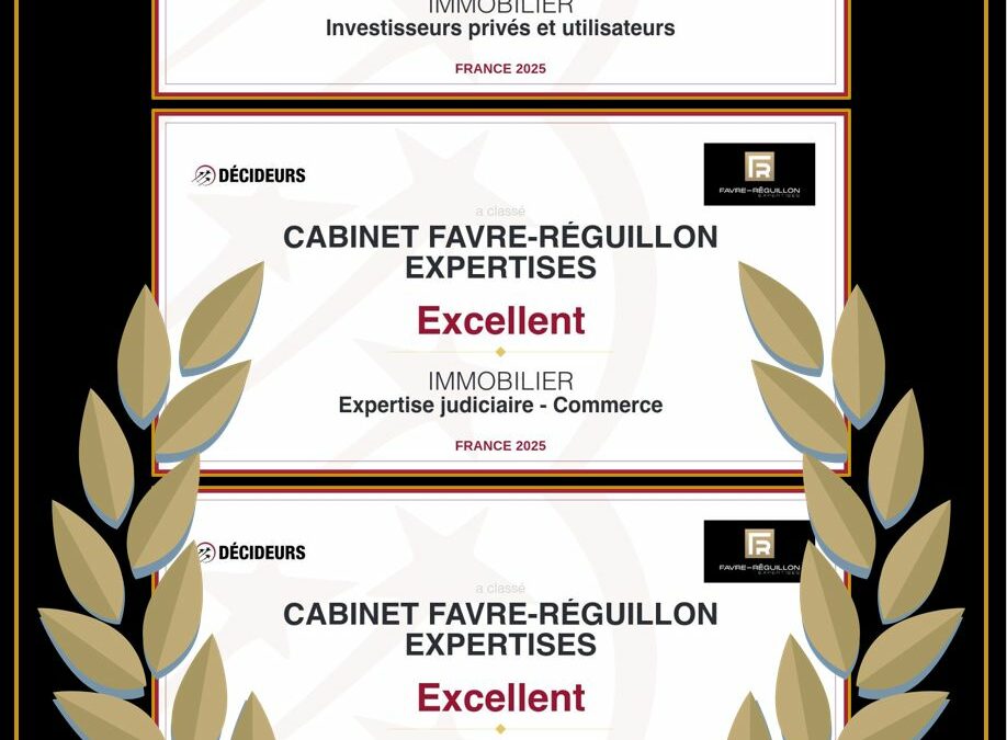 Notre Cabinet classé EXCELLENT dans l’ensemble des rubriques DECIDEURS Magazine