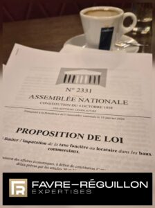 TAXE FONCIERE NOUVELLE PROPOSITION DE LOI ETUDE CABINET FAVRE REGUILLON EXPERTISE