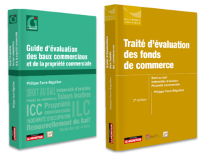 Ouvrages de Ph Favre-Reguillon Traité évaluation des fonds de commerc et Guide d'évaluation des baux commerciaux Le Moniteur.png