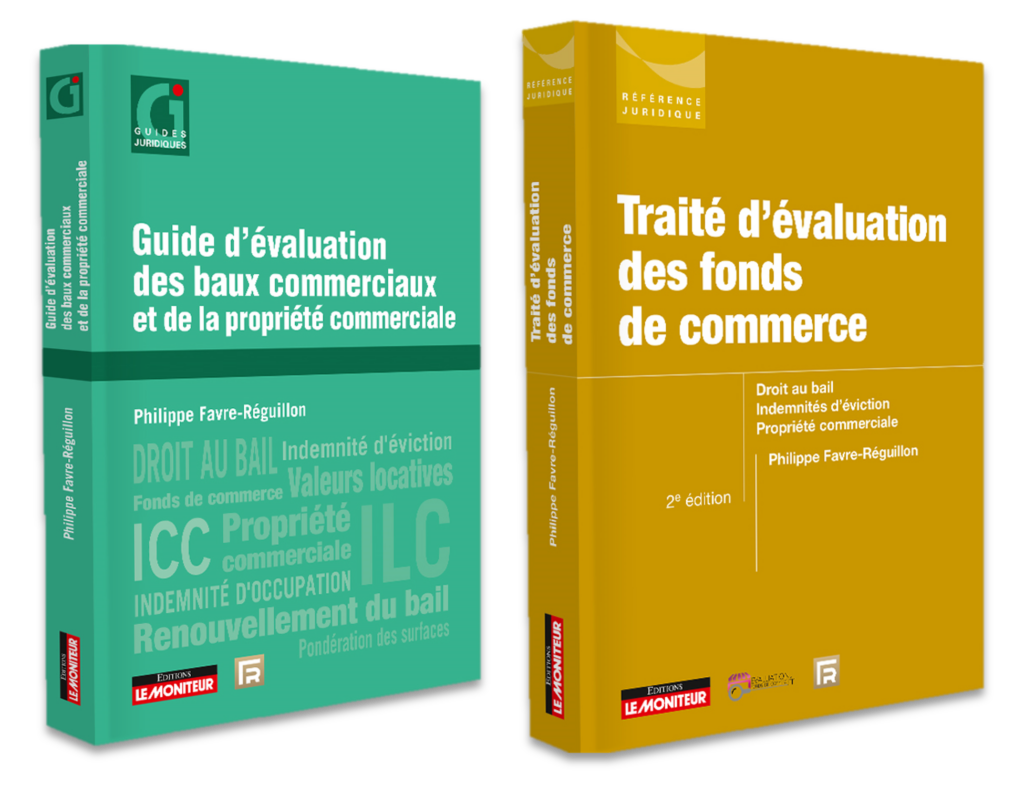 Ouvrages de Ph Favre-Reguillon Traité évaluation des fonds de commerc et Guide d'évaluation des baux commerciaux Le Moniteur.png